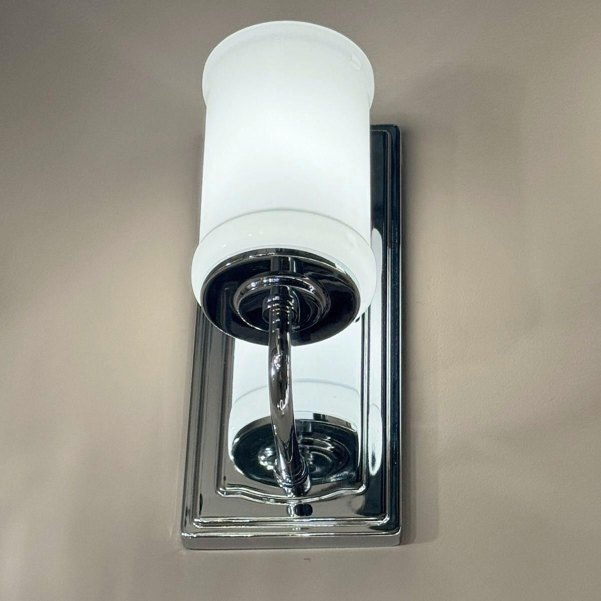 WANDLEUCHTE Kichler 30,5/12,7/15,9 cm  - Chromfarben, KONVENTIONELL, Glas/Metall (30,5/12,7/15,9cm) - Elstead Lighting