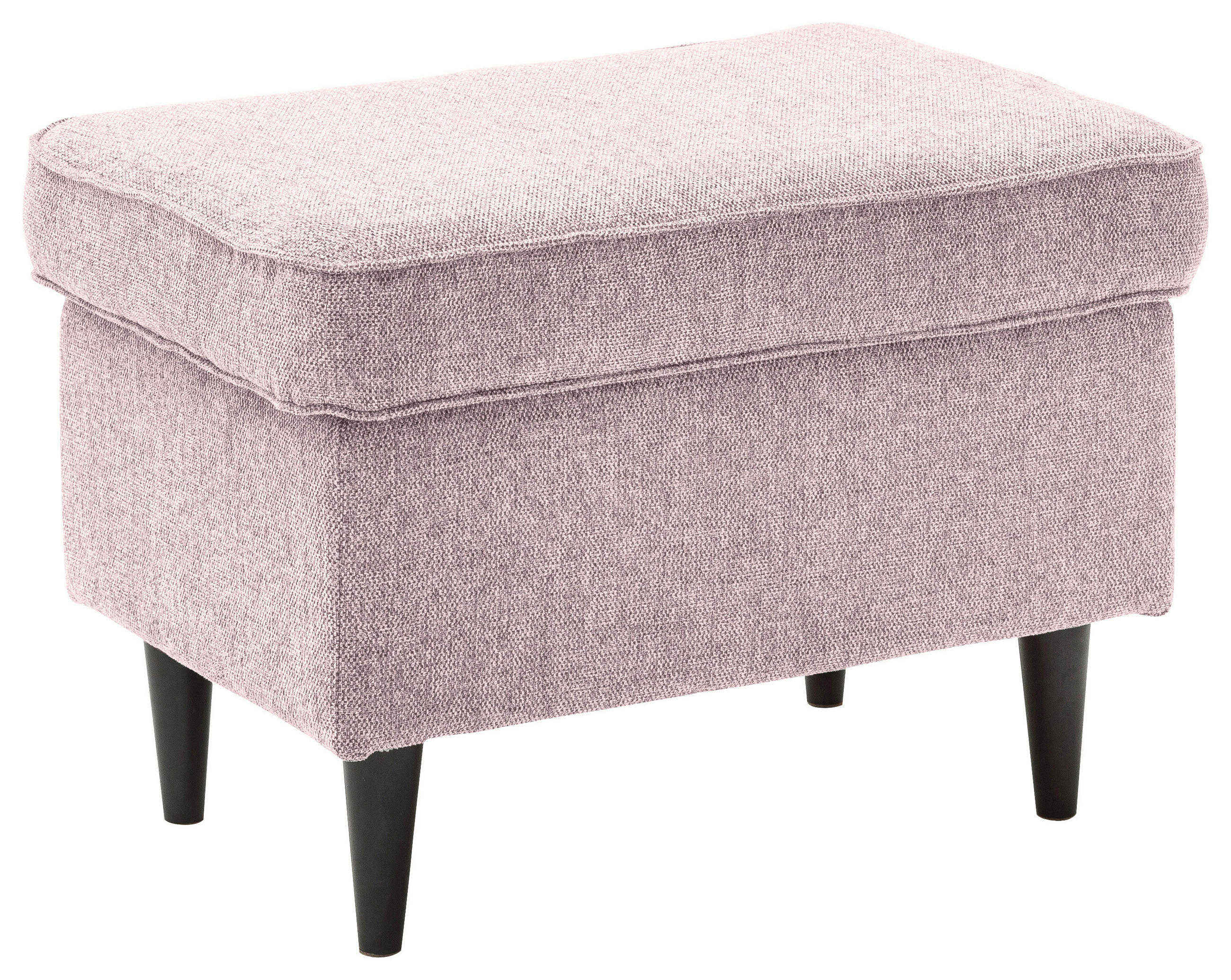 HOCKER Webstoff Rosa  - Schwarz/Rosa, Basics, Textil (63/43/42cm) - MID.YOU