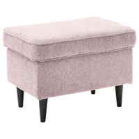 HOCKER Webstoff Rosa  - Schwarz/Rosa, Basics, Textil (63/43/42cm) - MID.YOU