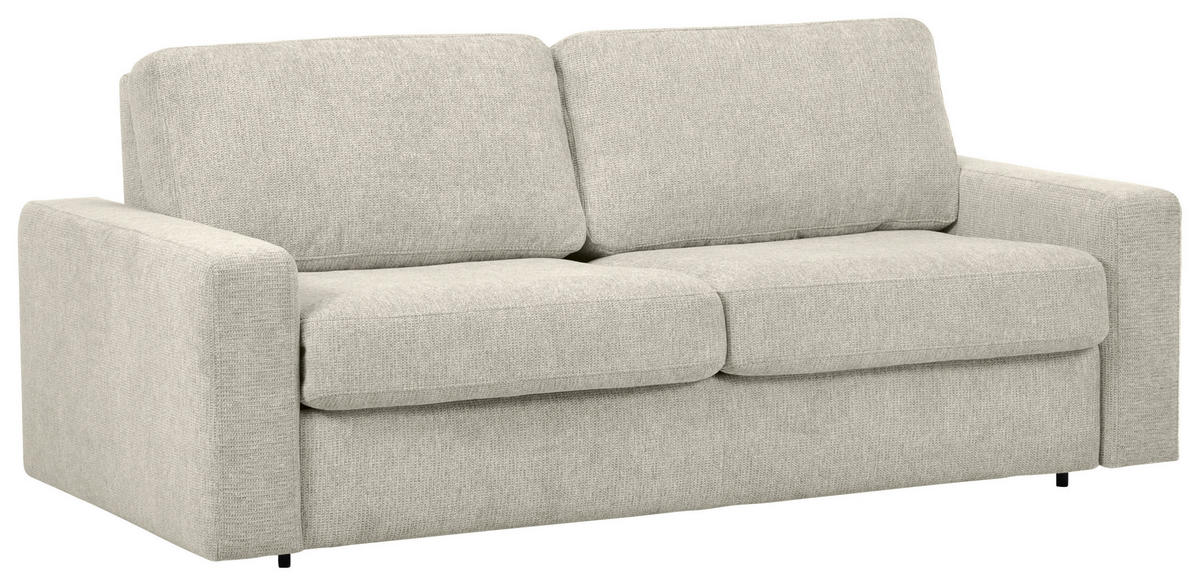 SCHLAFSOFA Flachgewebe Weiß  - Schwarz/Weiß, MODERN, Kunststoff/Textil (195/80/100cm) - Carryhome
