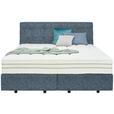 BOXSPRINGBETT 200/200 cm  in Blau  - Blau/Schwarz, Design, Kunststoff/Textil (200/200cm) - Esposa