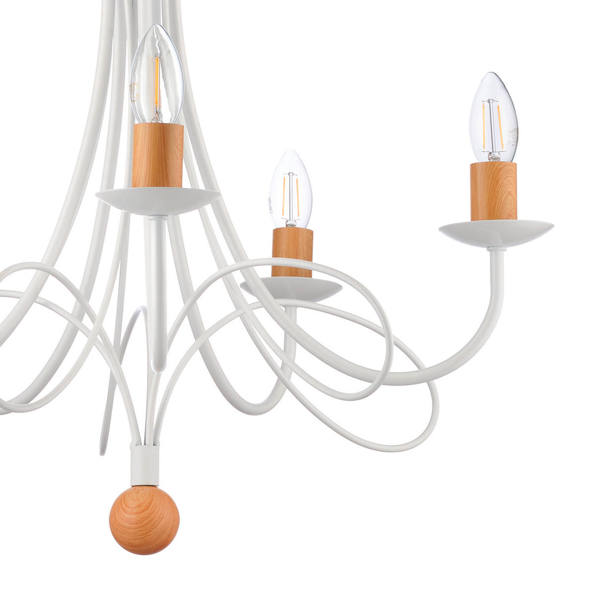 KRONLEUCHTER 5099 MILVIA 60/60/110 cm   - Braun/Weiß, KONVENTIONELL, Metall (60/60/110cm)