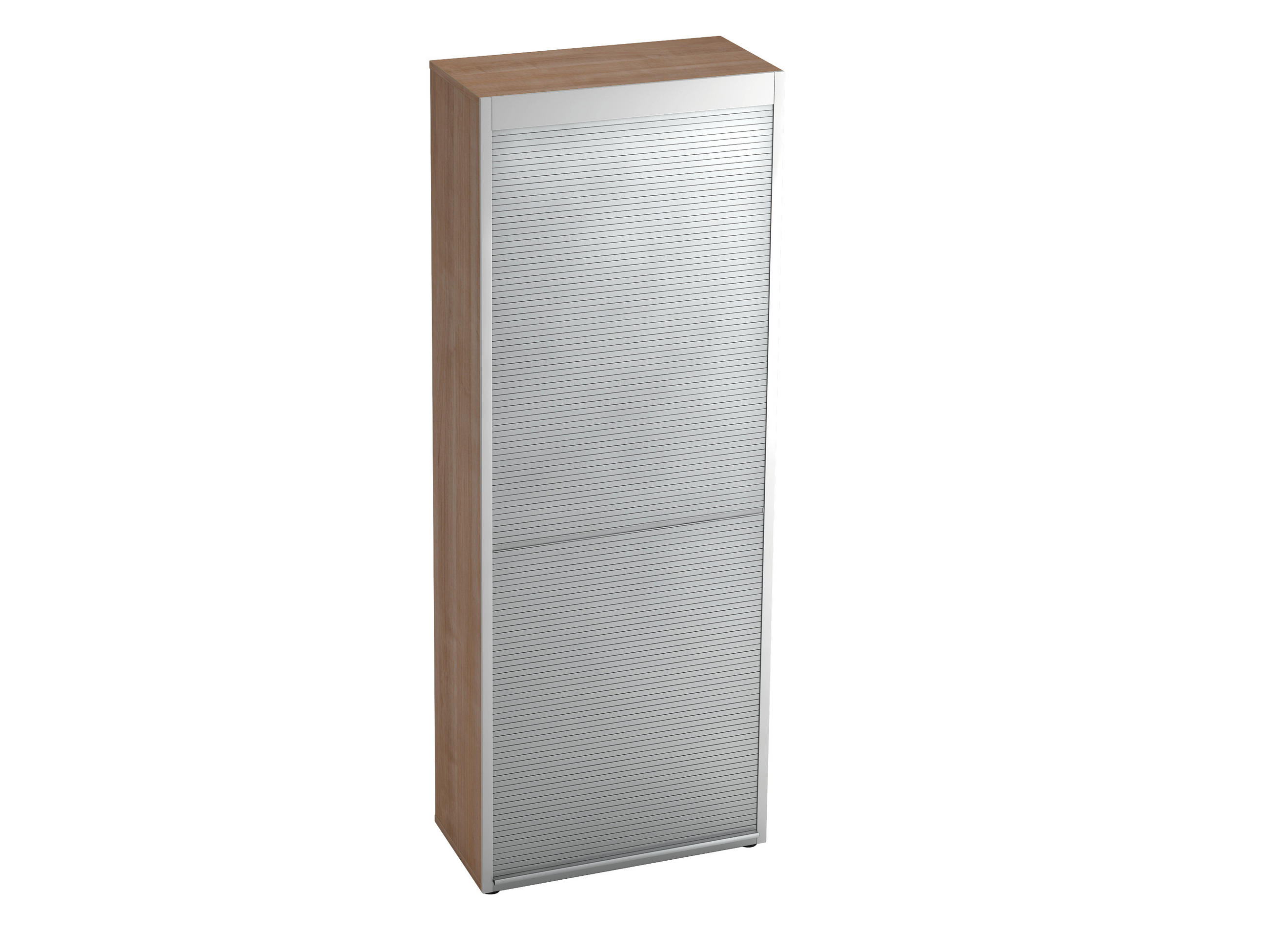 AKTENSCHRANK Nussbaumfarben, Alufarben  - Nussbaumfarben/Alufarben, KONVENTIONELL, Holzwerkstoff (80/215,6/42cm) - Venda