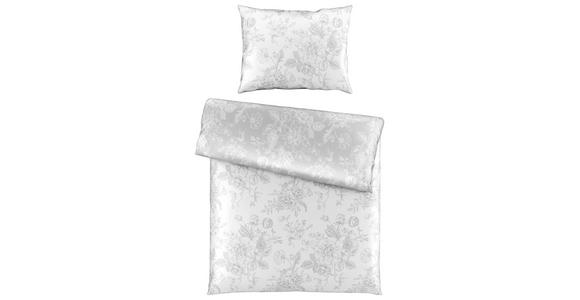 WENDEBETTWÄSCHE Satin 140/200 cm  - Weiß/Grau, KONVENTIONELL, Textil (140/200cm) - Esposa