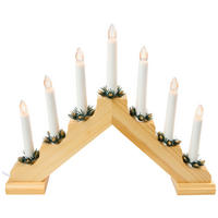 WEIHNACHTSPYRAMIDE  - Braun/Weiß, Basics, Holz/Kunststoff (4,80/39,50/32,00cm)