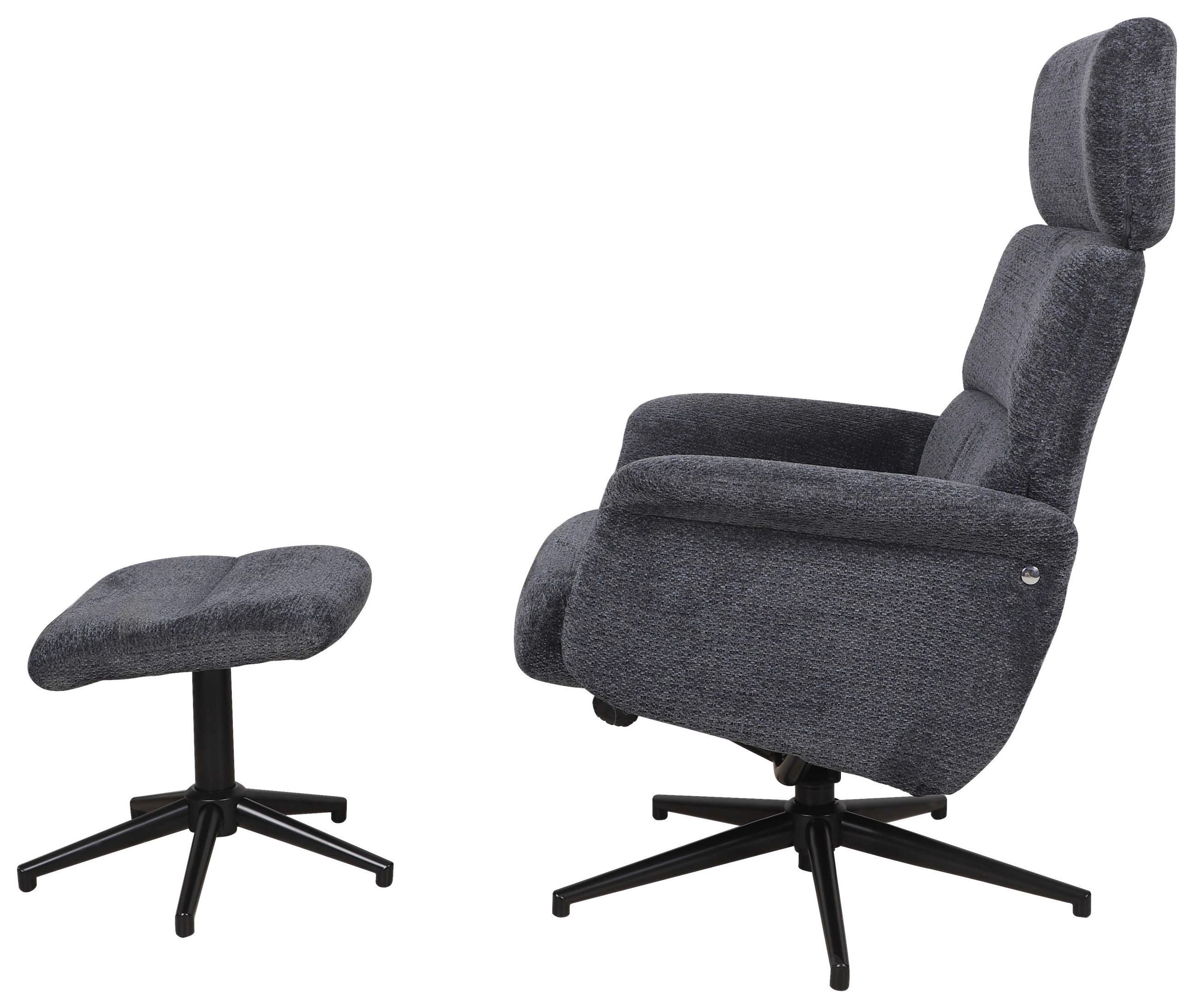 Thumbnail - Carryhome Relaxsesselset, Dunkelblau, Metall, Textil, 74x106-96x72-101 cm, Liegefunktion, Stoffauswahl, Stühle