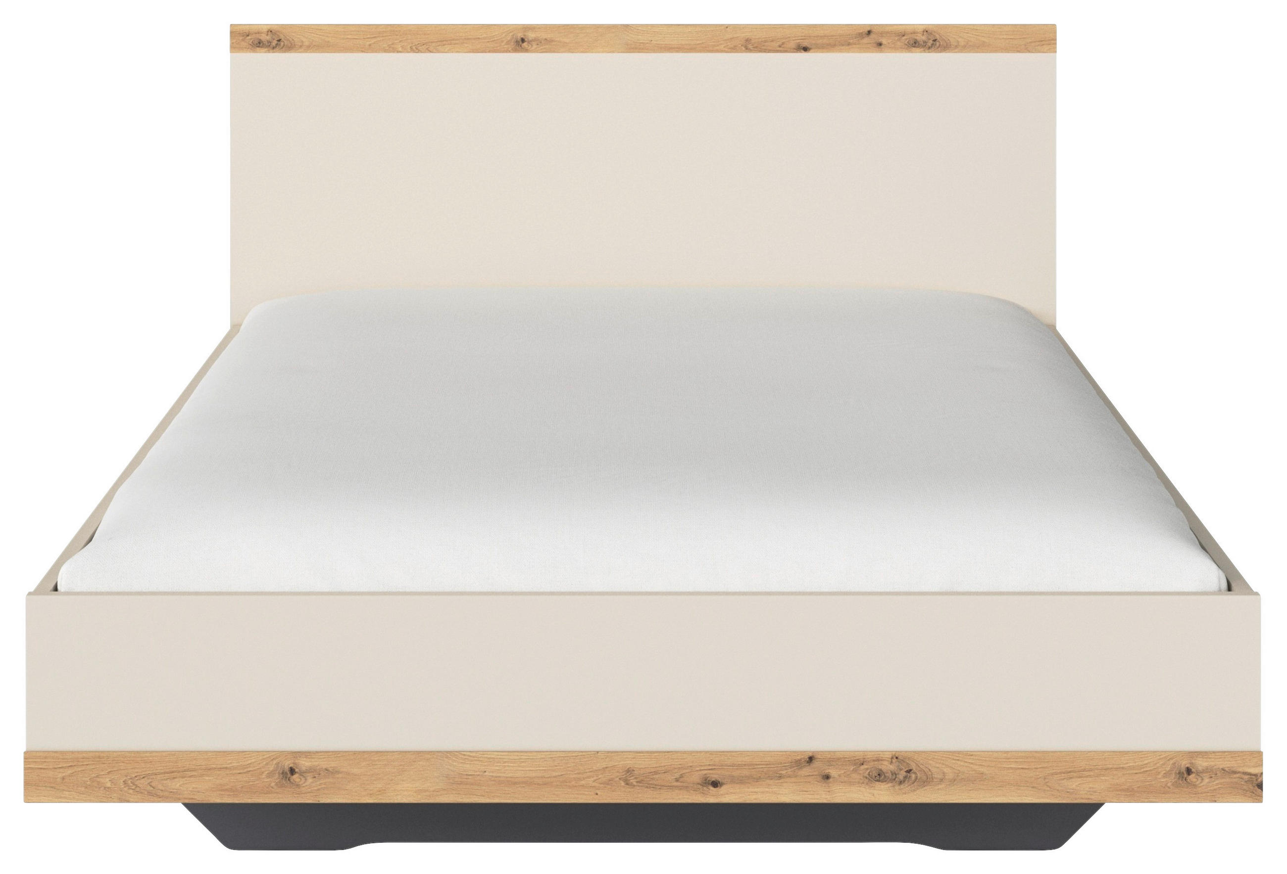 BETT 140/200 cm,  in Champagner, Eiche Artisan  - Champagner/Eiche Artisan, Design (140/200cm) - Stylife