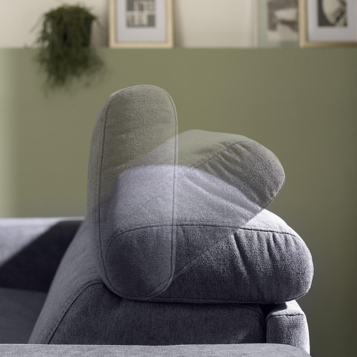 KANAPÉÁGY szürkéskék  - fekete/szürkéskék, Konventionell, műanyag/textil (206/82-100/101cm) - Venda