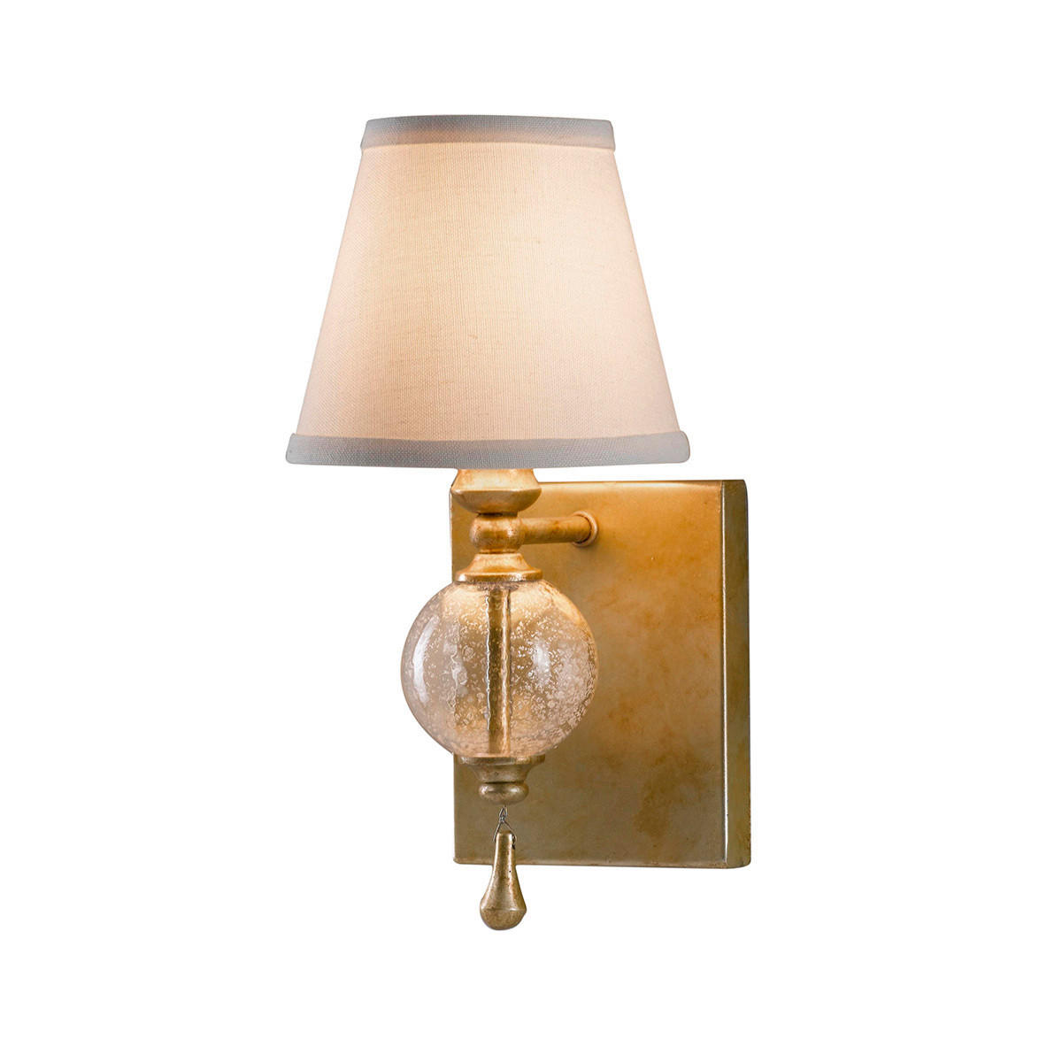 NÁSTENNÉ SVIETIDLO, 14/29.8 cm  - zlatá/strieborná, Basics, kov/textil (14/29.8cm) - Elstead Lighting