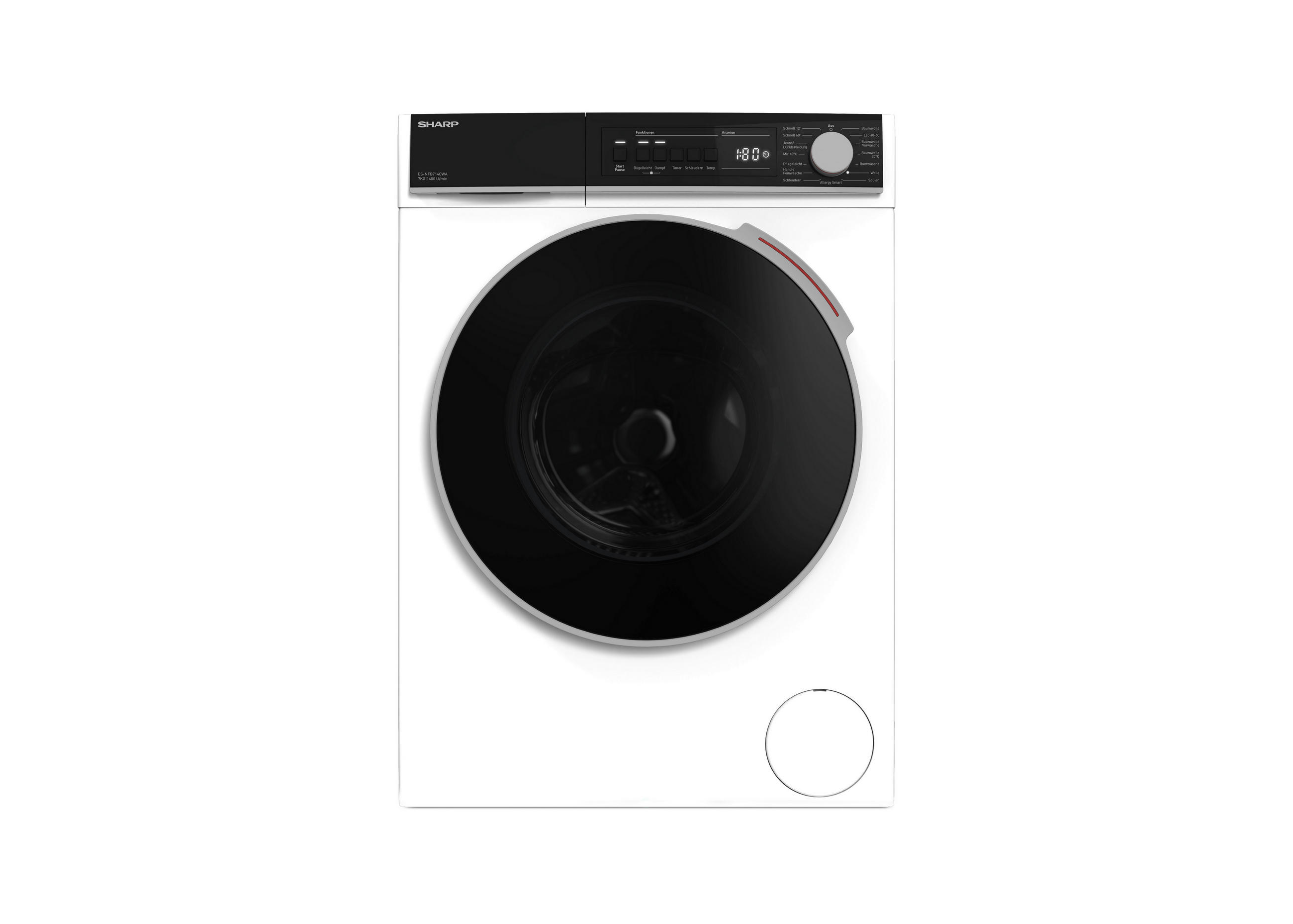 WASCHMASCHINE 60417   - Weiss, Konventionell (64,1/88,1/57,7cm) - Sharp