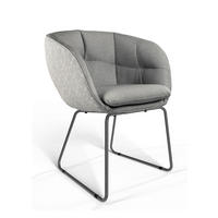 ARMLEHNSTUHL  Beinauswahl, Stoff-/Lederauswahl Jacquard   - Schwarz, Design, Textil/Metall (62/81/63cm) - Dieter Knoll