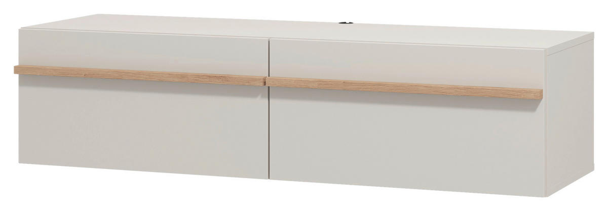 STOJAN NA TV, kašmírová, dub artisan, 128/32/41,5 cm - kašmírová/dub artisan, Basics, kompozitné drevo (128/32/41,5cm) - Xora