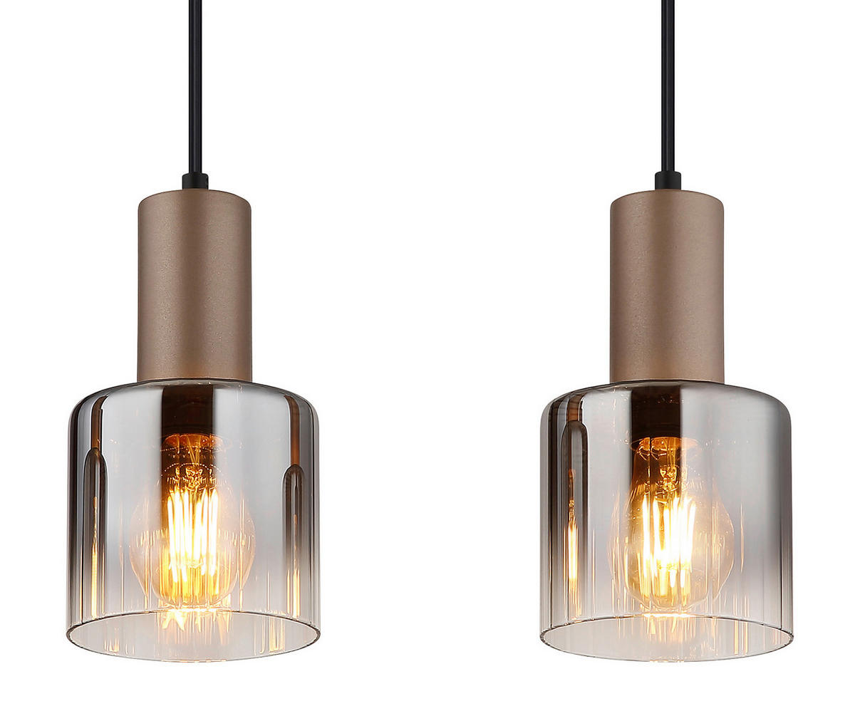 HÄNGELEUCHTE 78/12/150 cm  - Klar/Chromfarben, Design, Glas/Kunststoff (78/12/150cm) - Globo