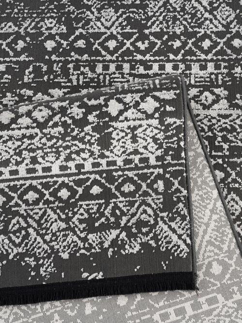 WEBTEPPICH 133/190 cm - Schwarz/Grau, Design, Textil (133/190cm) - Novel