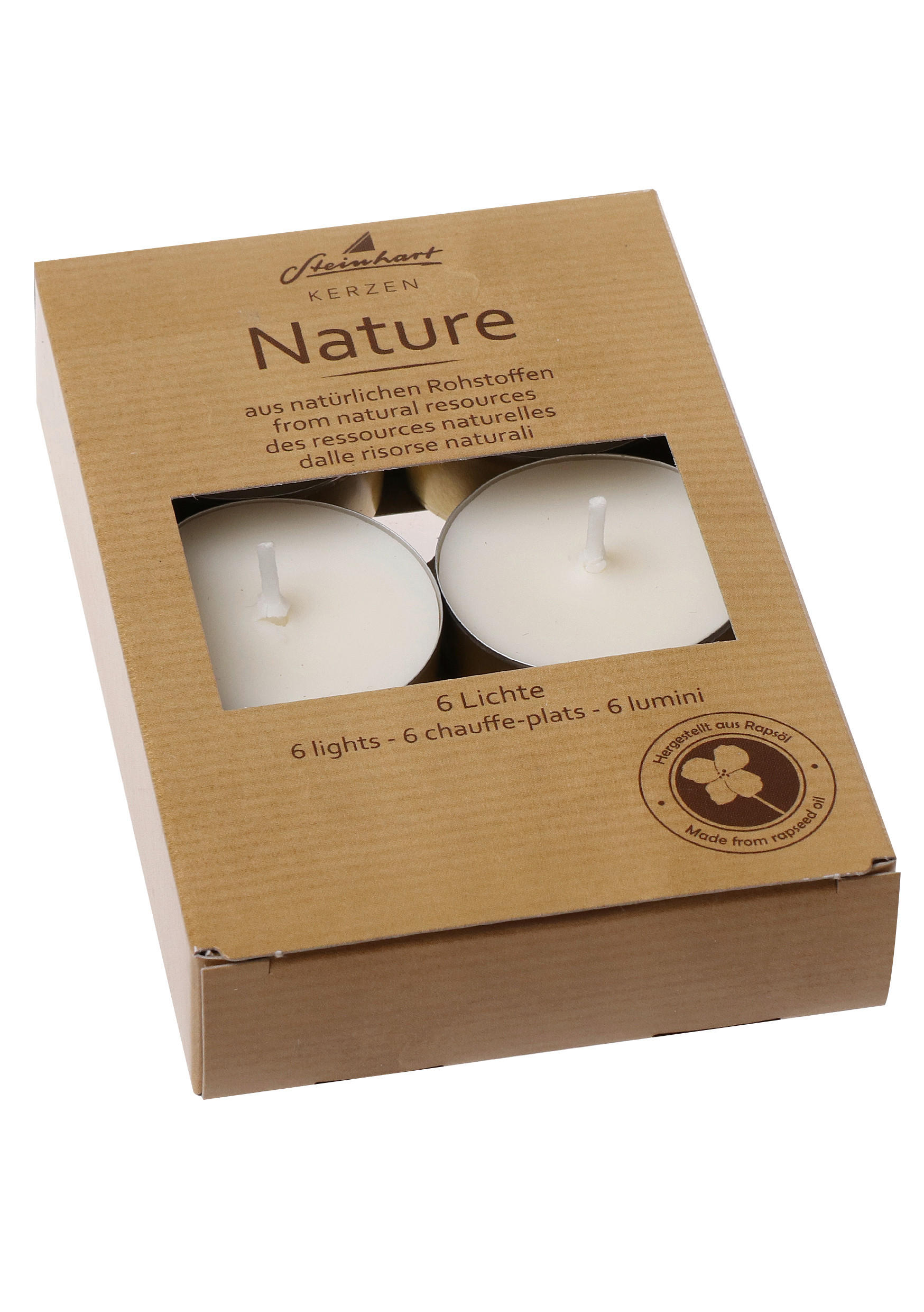 TEELICHTSET - Creme, Basics (8/12cm) - Steinhart