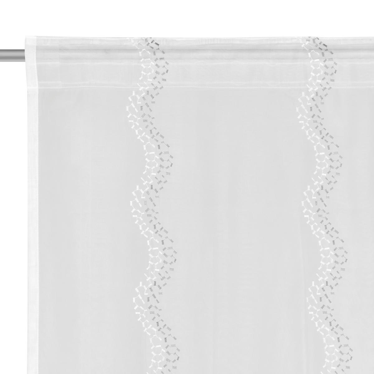 HOTOVÝ ZÁVĚS, poloprůhledné, 140/245 cm - šedá/bílá, Konvenční, textil (140/245cm) - Esposa