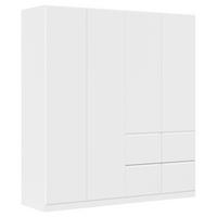 KLEIDERSCHRANK in Weiss  - Weiss, Trend, Holzwerkstoff/Kunststoff (181/197/54cm) - Xora