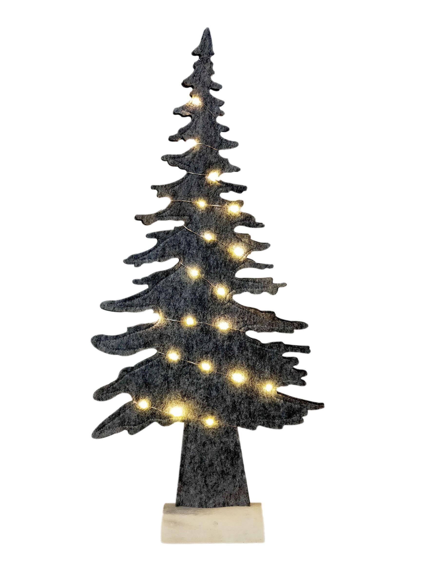 DEKOWEIHNACHTSBAUM  - Grau, LIFESTYLE, Holz/Textil (24/51/6cm) - X-Mas