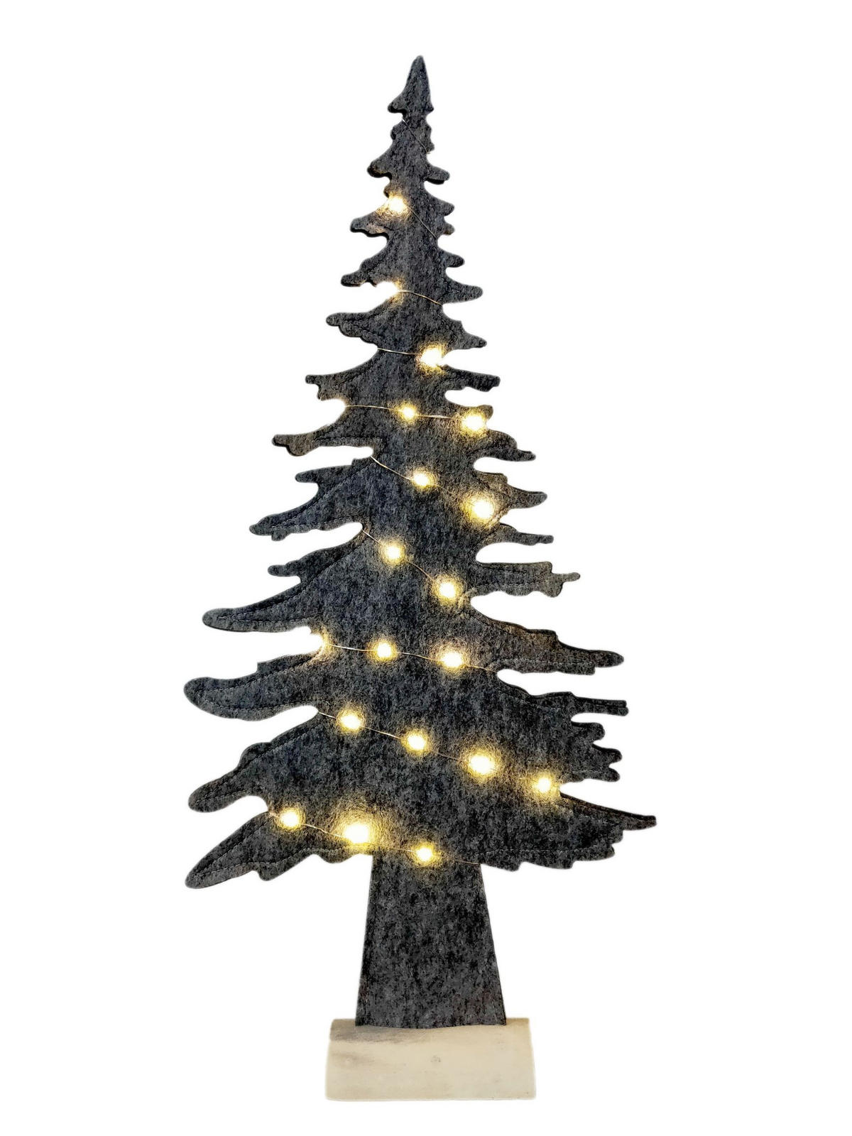 DEKOWEIHNACHTSBAUM  - Grau, LIFESTYLE, Holz/Textil (24/51/6cm) - X-Mas