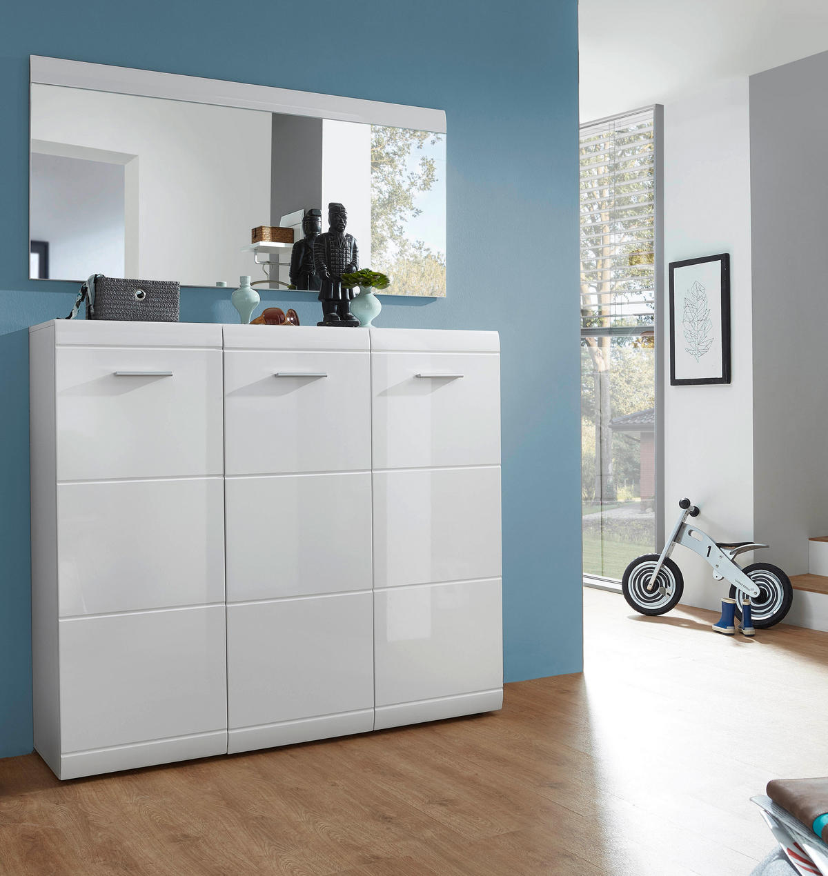 GARDEROBE 2-teilig  in 134/200/36 cm  - Weiss, Design, Holzwerkstoff (134/200/36cm) - Carryhome