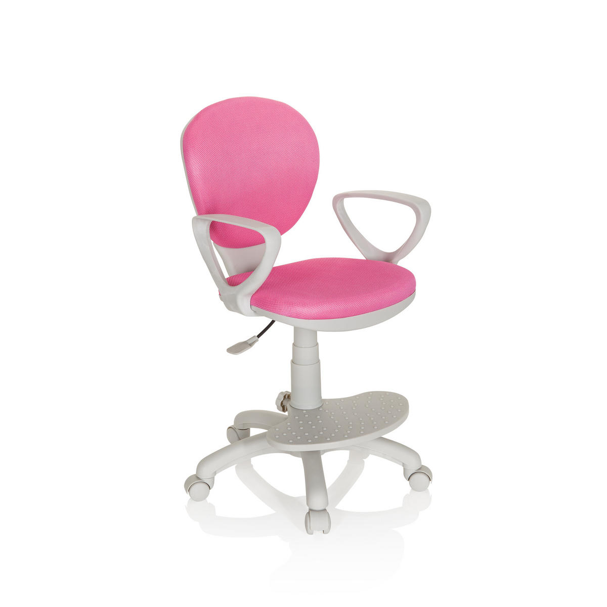 MLADINSKI VRTLJIVI STOL umetna masa siva, pink  - pink/siva, Basics, umetna masa (53/83-95/51cm) - MID.YOU
