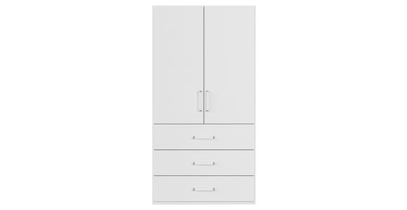 DREHTÜRENSCHRANK 101/197/60 cm 2-türig Weiß - Weiß, Design, Holzwerkstoff/Kunststoff (101/197/60cm) - Novel
