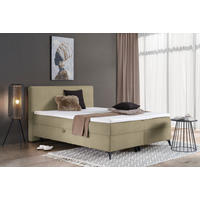 BOXBETT 140/200 cm  in Beige  - Beige/Schwarz, Design, Holz/Holzwerkstoff (140/200cm) - Xora