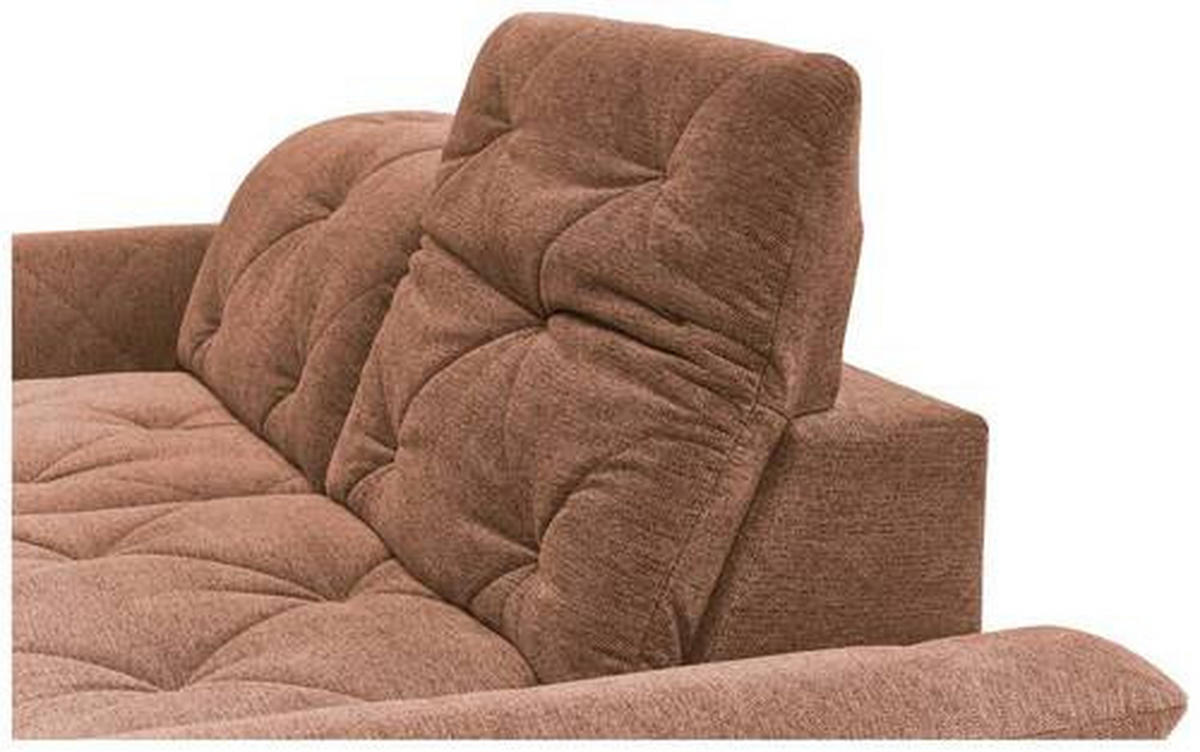 ECKSOFA in Webstoff Kupferfarben  - Schwarz/Kupferfarben, Design, Textil/Metall (173/244cm) - Moderano