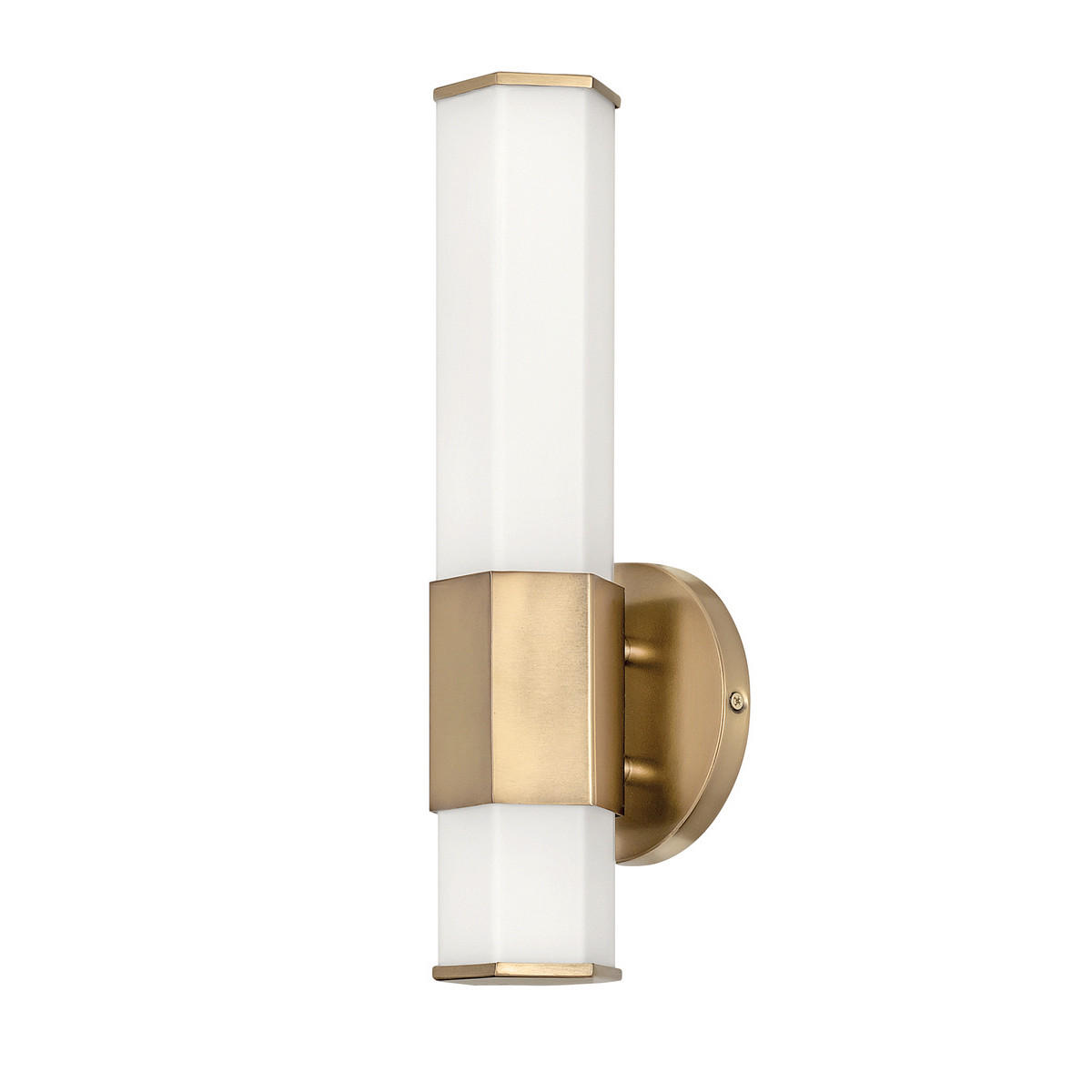 BADEZIMMER-WANDLEUCHTE Facet 35,6/12,7/10.5 cm  - Messingfarben, Design, Glas/Metall (35,6/12,7/10.5cm) - Elstead Lighting