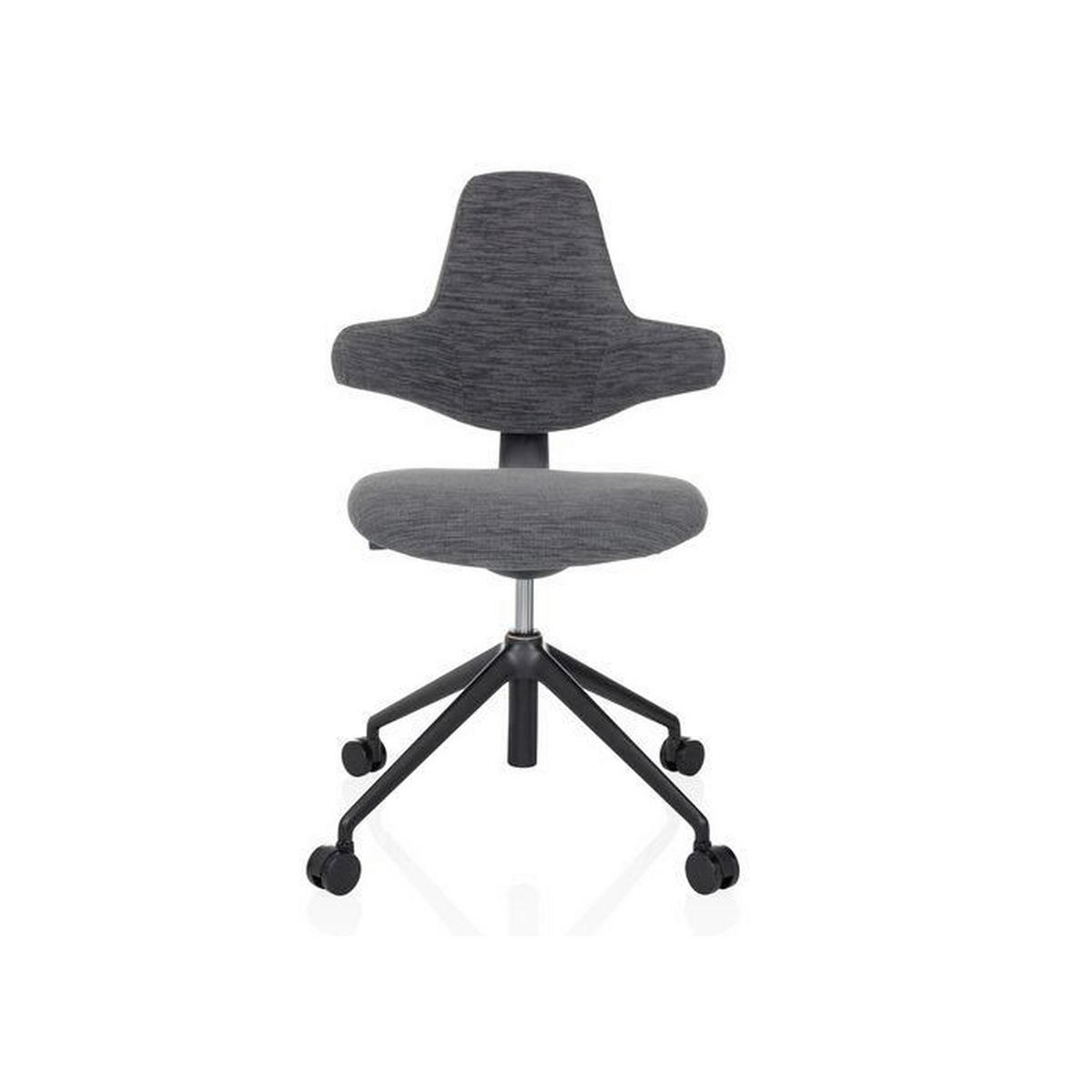 VRTLJIVI STOL tekstil siva  - siva/črna, Moderno, kovina/umetna masa (58/87 - 97/57cm) - MID.YOU