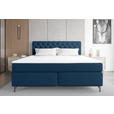 BOXSPRINGBETT 180/200 cm  in Dunkelblau  - Schwarz/Dunkelblau, KONVENTIONELL, Textil/Metall (180/200cm) - Carryhome