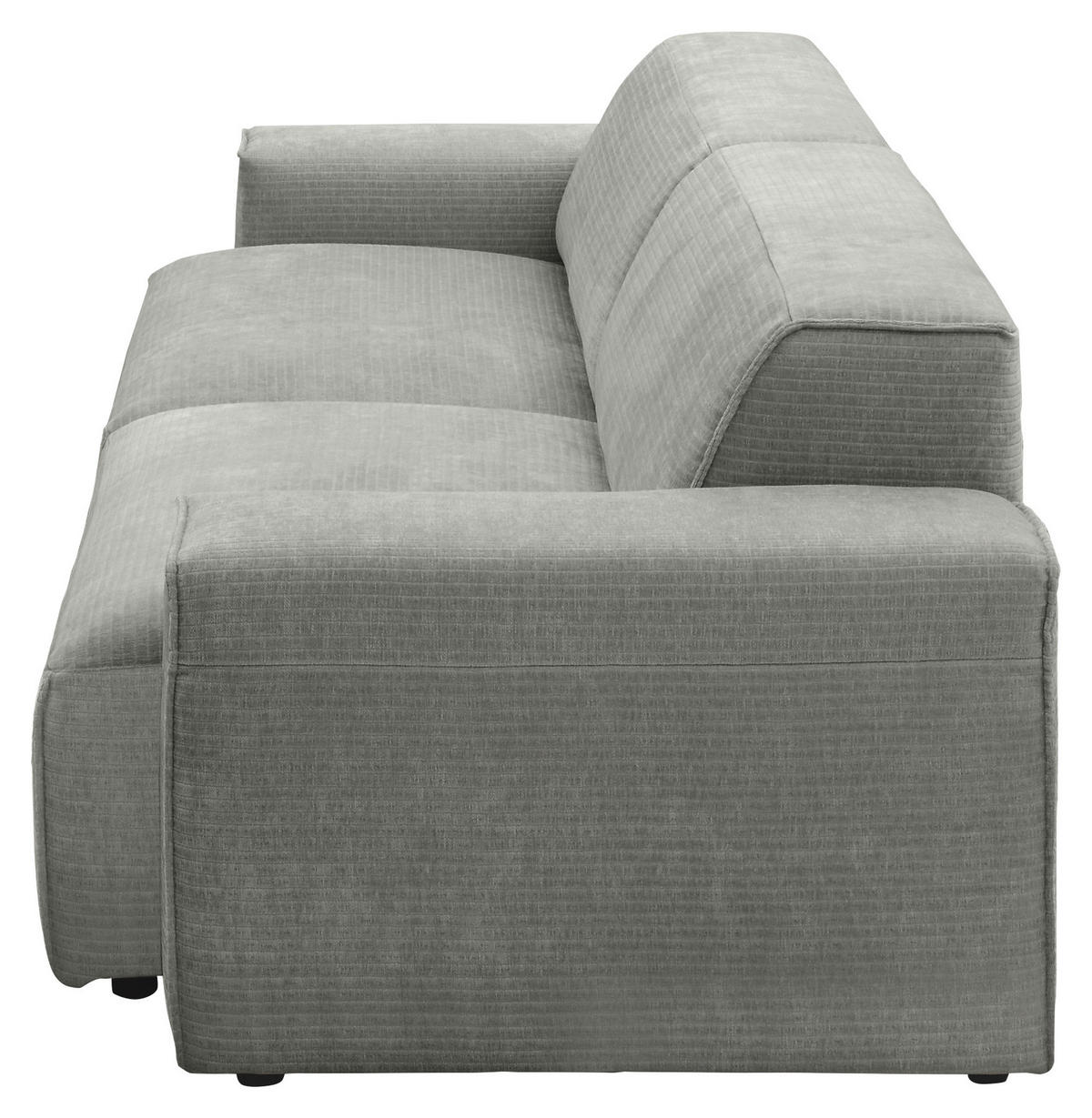 BIGSOFA in Chenille Grau  - Schwarz/Grau, Design, Kunststoff/Textil (238/71/101cm) - Pure Home Lifestyle