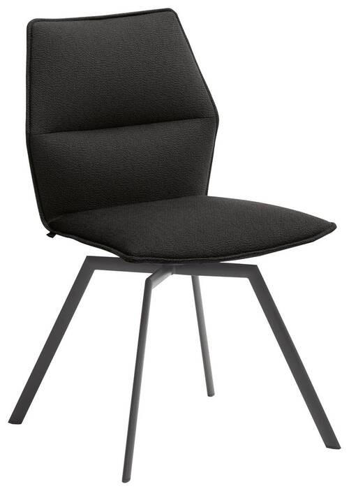 STUHL Anthrazit  - Anthrazit, Design, Textil/Metall (49/86/60cm) - Venjakob
