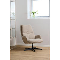 SESSEL Beige, Schwarz  - Beige/Schwarz, Modern, Textil/Metall (72/93/84cm) - Livetastic