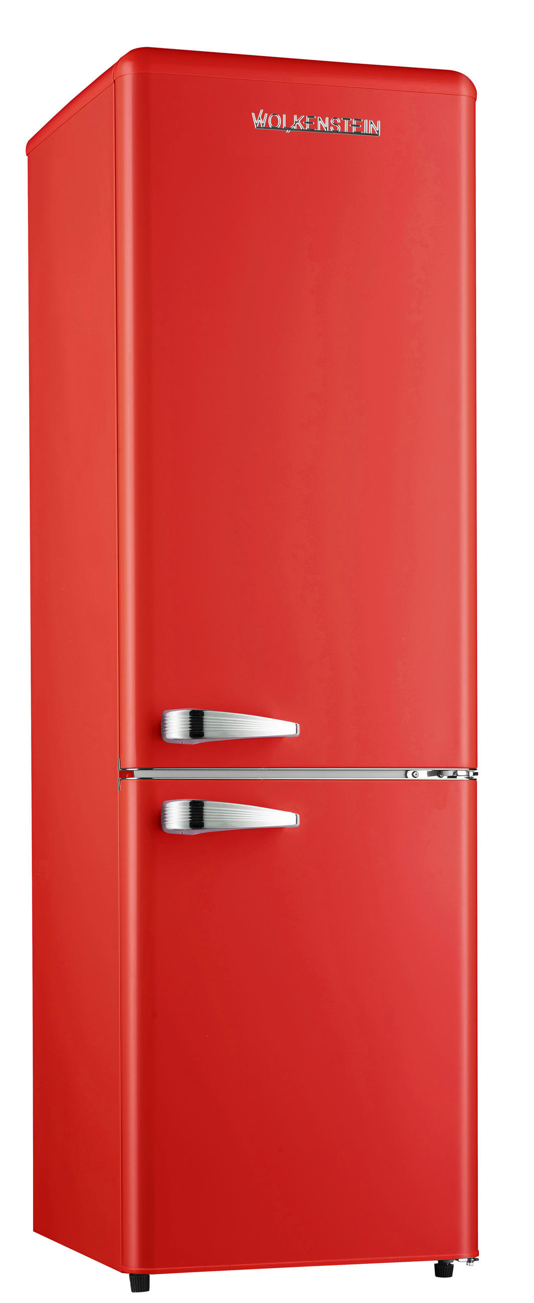 KÜHL-GEFRIER-KOMBINATION KG250.4RT  - Rot, Basics, Kunststoff/Metall (54,60/177,50/62,60cm) - Wolkenstein