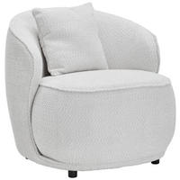 SESSEL in Bouclé Weiß  - Weiß, MODERN, Textil/Metall (76/83/74cm) - Livetastic