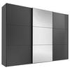 SCHWEBETÜRENSCHRANK in Anthrazit  - Anthrazit/Schwarz, Holzwerkstoff/Metall (249/222/68cm) - Moderano