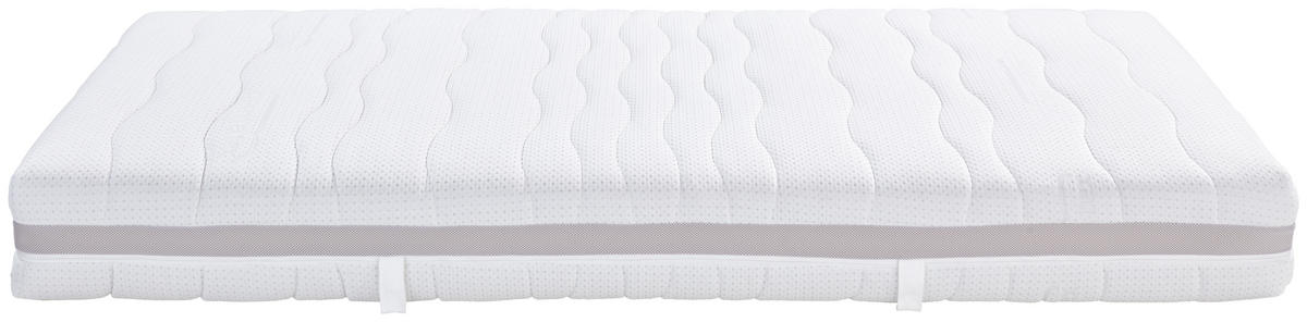 TASCHENFEDERKERNMATRATZE 90/200 cm Höhe ca. 22 cm 7 -Zonen - Weiß, Basics, Textil (90/200cm) - Livetastic