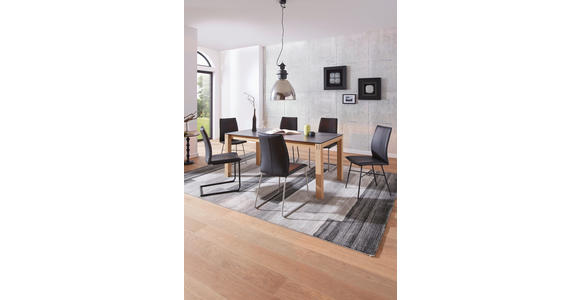 ESSTISCH in Holz, Kunststoff 140-240/90/75 cm  - Eichefarben/Graphitfarben, Design, Holz/Kunststoff (140-240/90/75cm) - Dieter Knoll