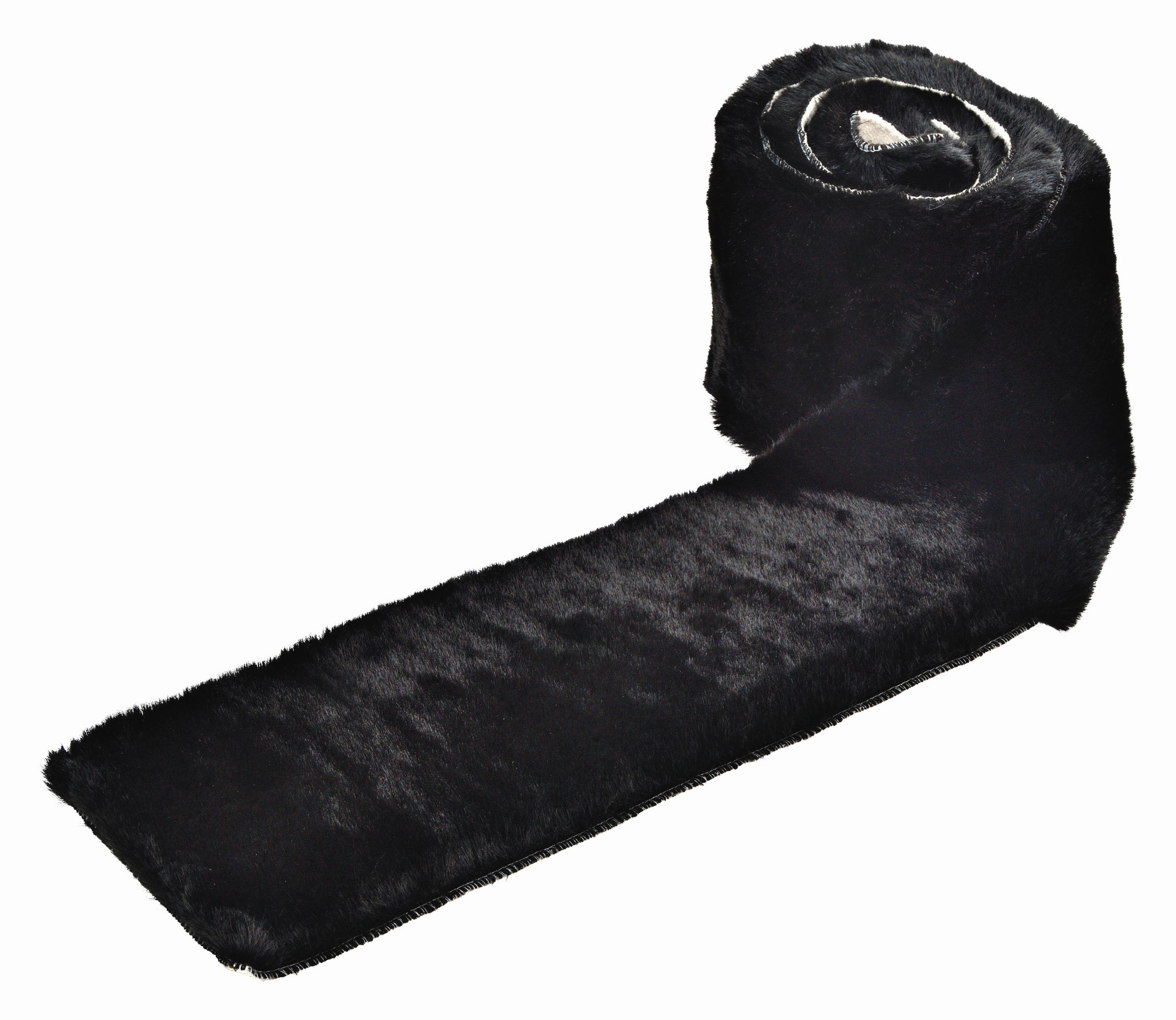 TISCHLÄUFER  - Schwarz, Basics, Kunststoff/Fell (160/200/15cm)