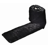 TISCHLÄUFER  - Schwarz, Basics, Kunststoff/Fell (160/200/15cm)