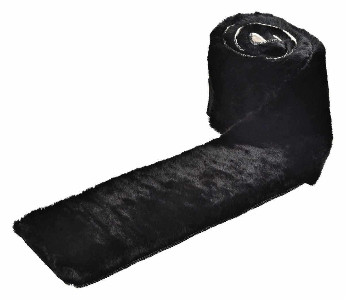 TISCHLÄUFER  - Schwarz, Basics, Kunststoff/Fell (160/200/15cm)