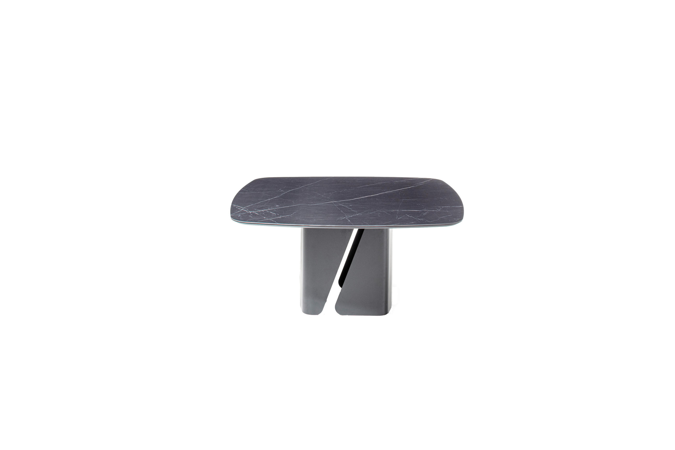 STOL ZA BLAGOVAONICU  tamno siva  metal, keramika  - tamno siva, Moderno, metal/keramika (147/147cm) - Belluti