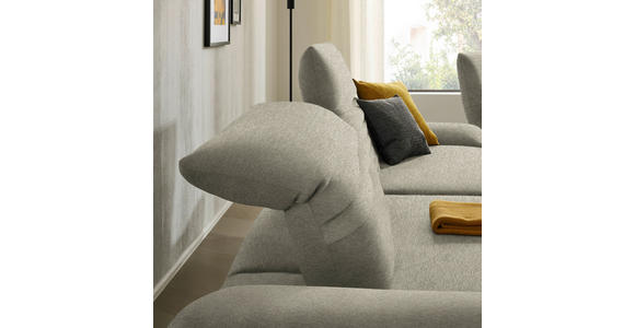ECKSOFA  in Teddystoff Graubraun  170-195/280 cm  - Graubraun/Schwarz, Design, Textil/Metall (170-195/280cm) - Dieter Knoll