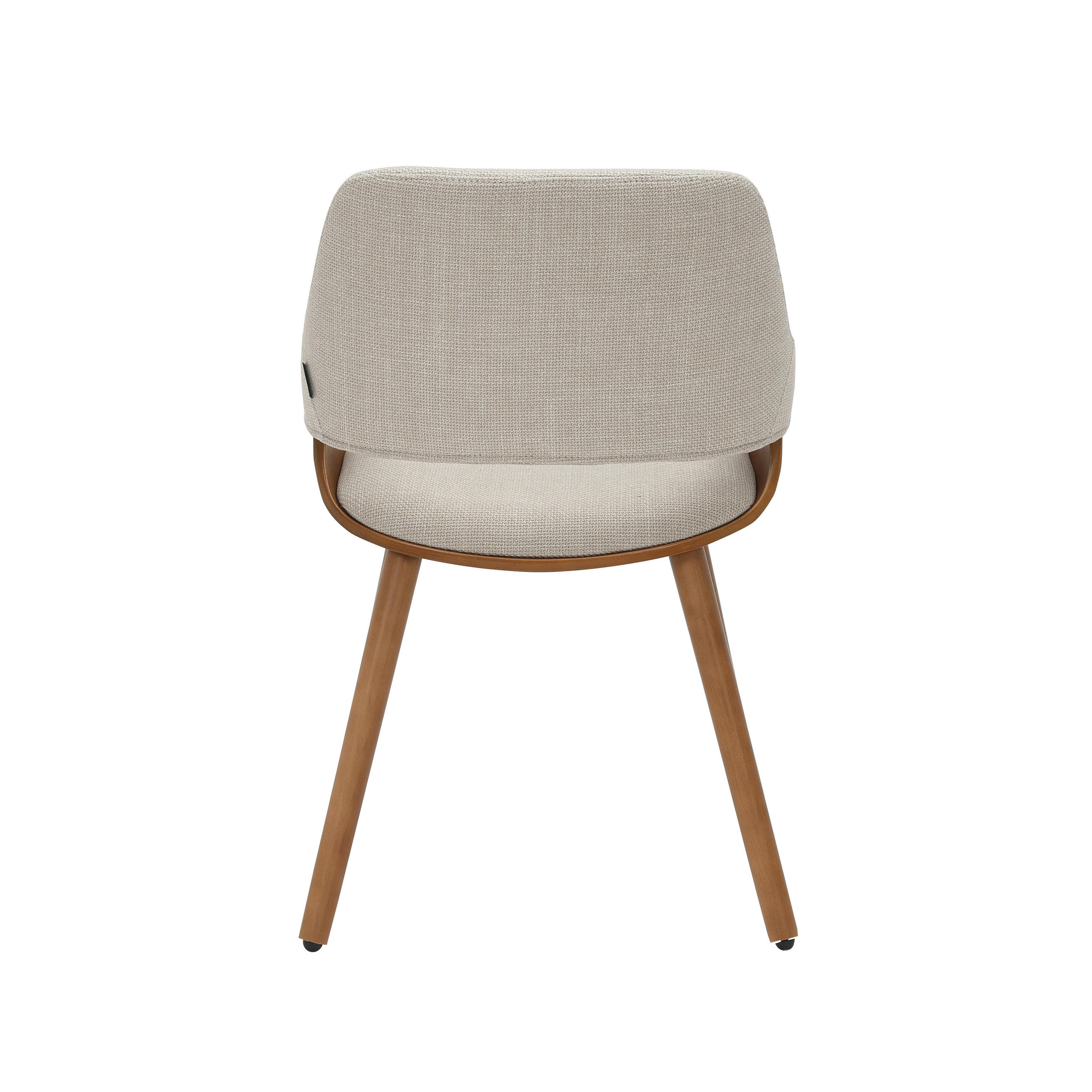 STOLICA S NASLONOM ZA RUKE  bež, boje oraha  drvo, tekstil      - boje oraha/bež, Moderno, drvo/tekstil (51/79,5/57cm) - home24