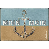 COVORAȘ DE INTRARE 50/75 cm  - albastru deschis/bej, Konventionell, plastic/textil (50/75cm) - wash+dry