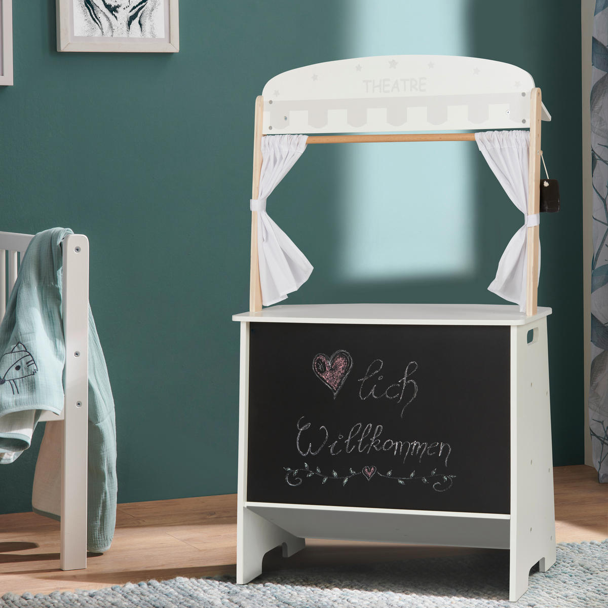 TRGOVINA   - bijela/prirodne boje, Basics, drvo/tekstil (60/29/99cm) - My Baby Lou