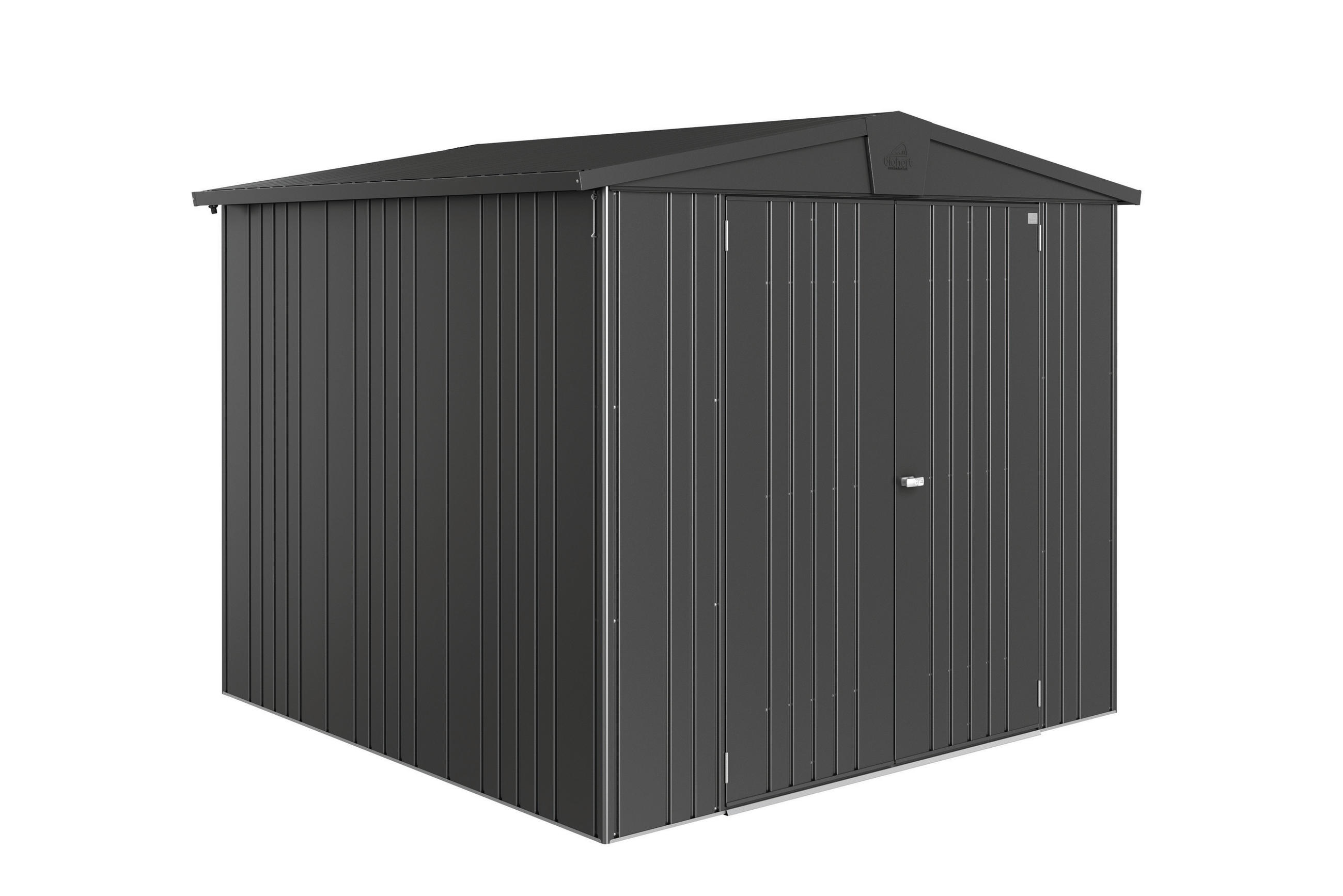 GERÄTEHAUS 244/203/228 cm - Dunkelgrau, Design, Metall (244/203/228cm) - Biohort