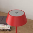 AKKU-TISCHLEUCHTE 11/30 cm  - Rot/Schwarz, Trend, Kunststoff/Metall (11/30cm) - Novel