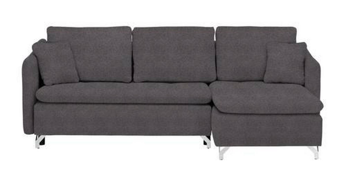 ECKSOFA in Struktur Braun  - Silberfarben/Braun, Design, Textil/Metall (223/146cm) - Ti'me